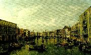 Canaletto vy over canal grande i venedig oil painting reproduction